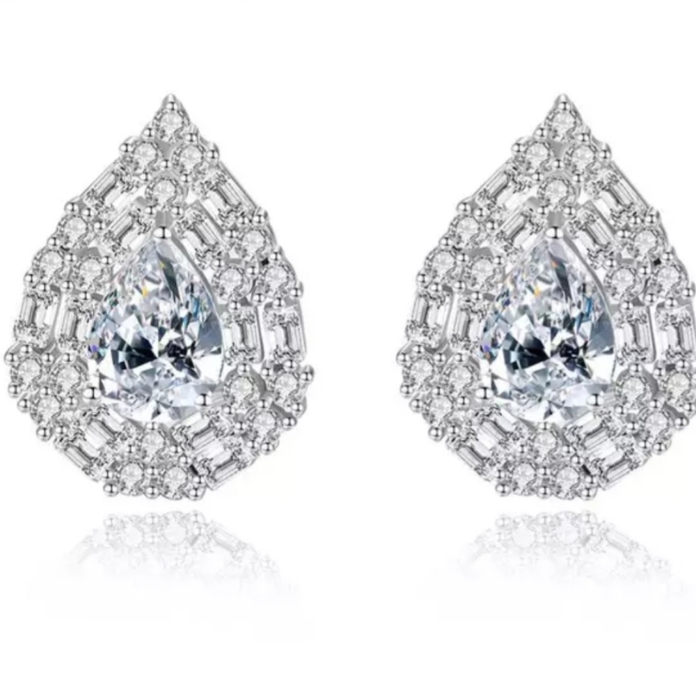 S925 sterling silver leaf earrings